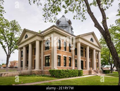 Mason County Courthouse, 1909, Klassischer Revival-Stil, in Mason, Edwards Plateau, Texas, USA Stockfoto