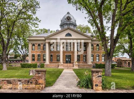 Mason County Courthouse, 1909, Klassischer Revival-Stil, in Mason, Edwards Plateau, Texas, USA Stockfoto