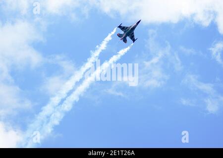 Volkel, Niederlande - 14. Juni 2019: F-16 Fighting Falcon von der belgischen Luftwaffe an einem Air Show Stockfoto