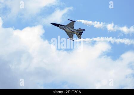 Volkel, Niederlande - 14. Juni 2019: F-16 Fighting Falcon von der belgischen Luftwaffe an einem Air Show Stockfoto