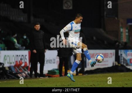 Barrows Connor Brown während des Sky Bet League 2 Spiels zwischen Southend United und Barrow in Roots Hall, Southend am Samstag, 9. Januar 2021. (Kredit: Ben Pooley - MI News) Kredit: MI Nachrichten & Sport /Alamy Live Nachrichten Stockfoto