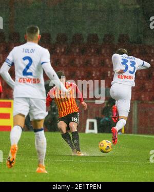 Benevento, Kampanien, ITALIEN. Januar 2021. Während der italienischen Serie A Fußballspiel FC Benevento gegen AC Atalanta am 09. Januar 2021 im Ciro Vigorito Stadion.in Bild: Hans hateboer Credit: Fabio Sasso/ZUMA Wire/Alamy Live News Stockfoto