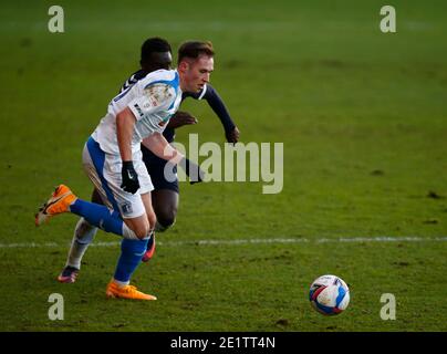 Southend, Großbritannien. Januar 2021. SOUTHEND, ENGLAND - JANUAR 09: Josh Kay von Barrow während der Sky Bet League Two zwischen Southend United und Barrow FC im Roots Hall Stadium, Southend, UK am 09.Januar 2021 Credit: Action Foto Sport/Alamy Live News Stockfoto