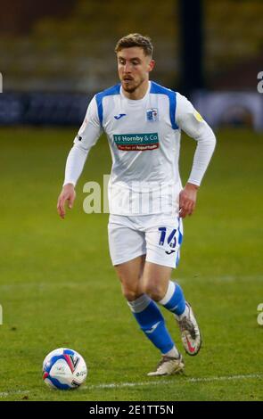 Southend, Großbritannien. Januar 2021. SOUTHEND, ENGLAND - JANUAR 09: Tom Beadling von Barrow während der Sky Bet League Two zwischen Southend United und Barrow FC im Roots Hall Stadium, Southend, UK am 09.Januar 2021 Credit: Action Foto Sport/Alamy Live News Stockfoto