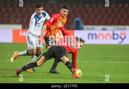 Benevento, Kampanien, ITALIEN. Januar 2021. Während der italienischen Serie A Fußballspiel FC Benevento gegen AC Atalanta am 09. Januar 2021 im Ciro Vigorito Stadion.im Bild: Perparim Jetemai. Quelle: Fabio Sasso/ZUMA Wire/Alamy Live News Stockfoto