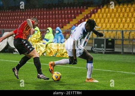 Benevento, Kampanien, ITALIEN. Januar 2021. Während der italienischen Serie A Footbal Spiel FC Benevento gegen AC Atalanta am 09. Januar 2021 im Ciro Vigorito Stadion.in Bild: Kredit: Fabio Sasso/ZUMA Wire/Alamy Live News Stockfoto