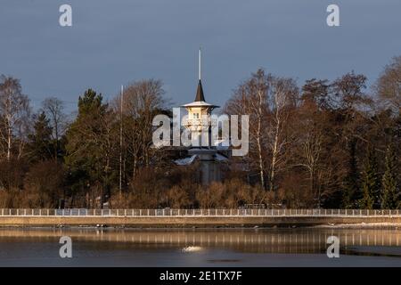 Kesäranta. Offizielle Residenz des Premierministers im Bezirk Meilahti in Helsinki, Finnland Stockfoto