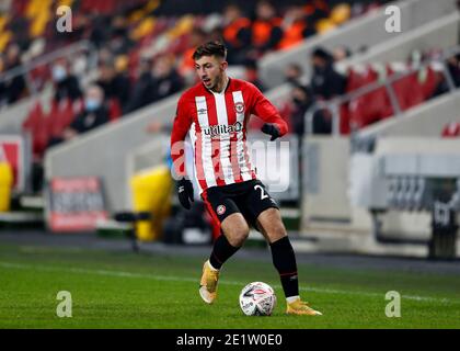 Brentford Community Stadium, London, Großbritannien. Januar 2021. English FA Cup Football, Brentford FC versus Middlesbrough; Halil Dervisoglu of Brentford Credit: Action Plus Sports/Alamy Live News Stockfoto