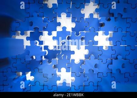 3d-Rendering fehlende Puzzleteile Stockfoto