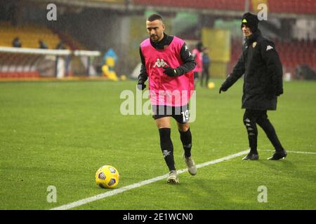 Benevento, Italien. Januar 2021. Aktion während des Fußballschlages zwischen BENEVENTO CALCIO und BC ATALANTA im Stadio Comunale CIRO VIGORITO in Benevento.Endergebnis BENEVENTO gegen BC ATALANTA 1-4.im Bild Roberto Insigne, FW von BENEVENTO CALCIO (Foto: Salvatore Esposito/Pacific Press) Quelle: Pacific Press Media Production Corp./Alamy Live News Stockfoto