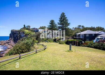 Bangalley Begeben Sie sich am Avalon Beach an den nördlichen Stränden von Sydney, NSW, Australien, Sommertag 2021 Stockfoto