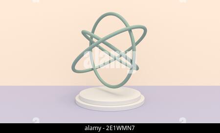 3d-Modell Podium moderne Innenausstattung Creative Space minimalistische Abdeckung 3d-Rendering Stockfoto