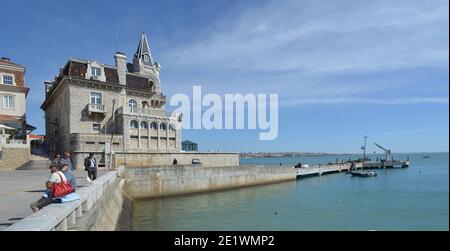 Cascais Panorama am Meer Portugal Stockfoto