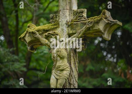 Kruzifix, Melaten-Friedhof, Aachener Straße, Lindenthal, Köln, Nordrhein-Westfalen, Deutschland Stockfoto