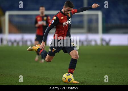 Genua, Italien. Januar 2021. Genova, Italien, Luigi Ferraris Stadion, 09. Januar 2021, Paolo Ghiglione (Genua) während Genua FC gegen Bologna FC - Italienische Fußball Serie A Spiel Kredit: Danilo Vigo/LPS/ZUMA Wire/Alamy Live News Stockfoto