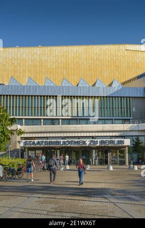 Staatsbibliothek, Kulturforum, Potsdamer Straße, Tiergarten, Mitte, Berlin, Deutschland Stockfoto