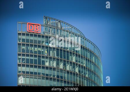 Bahntower, Potsdamer Platz, Tiergarten, Mitte, Berlin, Deutschland Stockfoto