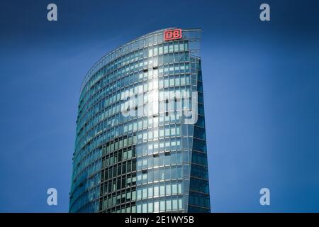 Bahntower, Potsdamer Platz, Tiergarten, Mitte, Berlin, Deutschland Stockfoto