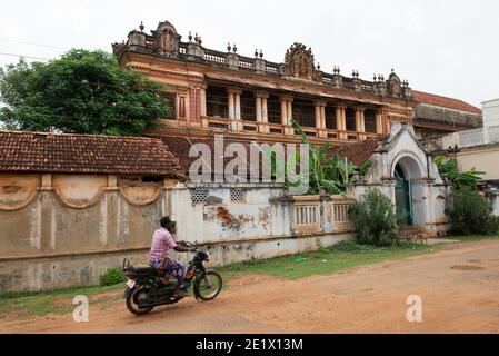 Kanadukathan, Chettinad, Indien - 17. August 2019: Die alten Villen von Chettinad. Stockfoto