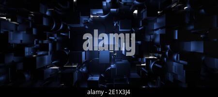 Futuristische Computer Oberfläche Hardware Technologie Objekt Hintergrund 3d Rendering Illustration Hintergrund Stockfoto