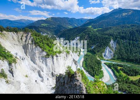 Rheinschlucht, Graubünden, Schweiz Stockfoto