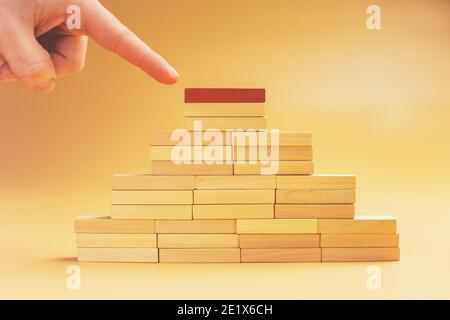 Business Vision Teamleiter . Blockfarben Bilder mit einer dominierenden Farbe Stockfoto