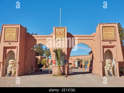 OUARZAZATE, MAROKKO - 7. FEBRUAR 2017: Ouarzazate Atlas Film Studios in Marokko. Die marokkanischen Atlas Studios sind eines der größten Filmstudios im wo Stockfoto