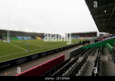 Eine allgemeine Ansicht des Stadions vor dem Gallagher Premiership Spiel in Twickenham Stoop, London Bild von Juan Gasparini/Focus Images/Sipa USA 10/01/2021 Stockfoto