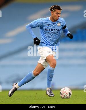 Felix Nmecha von Manchester City beim dritten Lauf des Emirates FA Cup im Etihad Stadium in Manchester. Stockfoto