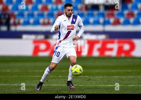 VALENCIA, SPANIEN - JANUAR 10: Edu Exposito von SD Eibar während des La Liga Santander Spiels zwischen Levante UD und SD Eibar im Estadi Ciutat de Valencia am 10. Januar 2021 in Valencia, Spanien (Foto von Pablo Morano/BSR AgencyOrange BilderAlamy Live News) Stockfoto