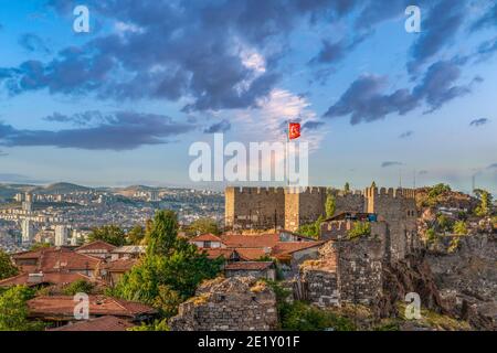 Das Schloss Ankara ist eine beliebte Touristenattraktion. Stockfoto