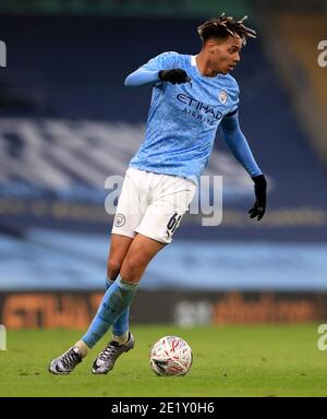 Felix Nmecha von Manchester City beim dritten Lauf des Emirates FA Cup im Etihad Stadium in Manchester. Stockfoto