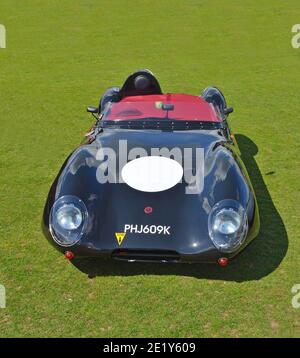 Classic Black Lotus Rennwagen in Oldtimer Rallye. Stockfoto