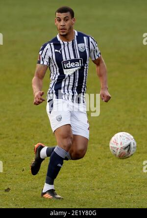 West Bromwich Albions Lee Peltier während des Emirates FA Cup dritten Runde Spiel in Bloomfield Road, Blackpool. Stockfoto