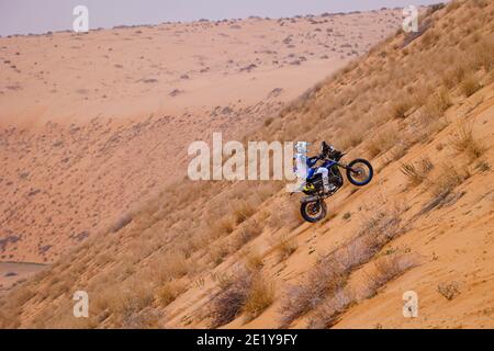 42 Van Beveren Adrien (Fra), Yamaha, Monster Energy Yamaha Rally Team, Moto, Bike, Aktion während der 7. Etappe der Dakar 2021 zwischen Ha&#039;il und Sakaka, in Saudi-Arabien am 10. Januar 2021 - Foto Florent Gooden / DPPI / LM Stockfoto