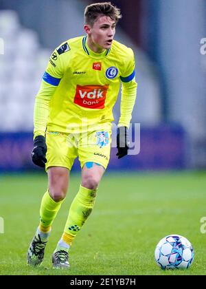 ANTWERPEN, BELGIEN - JANUAR 10: Alessio Castro-Montes von KAA Gent im Pro League Spiel zwischen Beerkot VA und KAA Gent im Sporthal Kiel am J Stockfoto