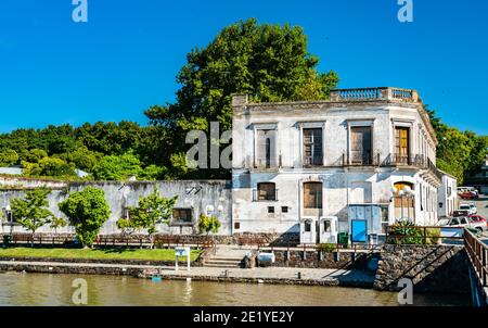 Traditionelle Häuser in Colonia del Sacramento in Uruguay Stockfoto