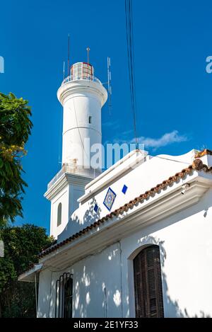 Leuchtturm von Colonia del Sacramento in Uruguay Stockfoto