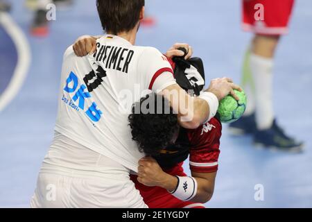 Köln, Deutschland. 10. Jan, 2021. firo: 10.01.2021, Handball: EHF Euro 2022 Qualifiers, Qualifikation, Nationalmannschaft Deutschland - Österreich Uwe GENSHEIMER, D Quelle: dpa/Alamy Live News Stockfoto