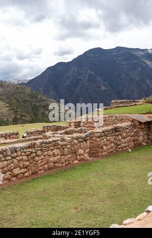 Archäologische Stätte von Chinchero im Heiligen Tal der Peruanische Anden Stockfoto