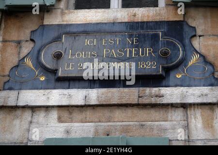 Louis Pasteur Geburtsort, 43 rue Pasteur, Dole, Jura, Bourgogne - Franche - Comte, Frankreich, Europa Stockfoto