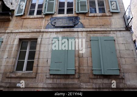 Louis Pasteur Geburtsort, 43 rue Pasteur, Dole, Jura, Bourgogne - Franche - Comte, Frankreich, Europa Stockfoto