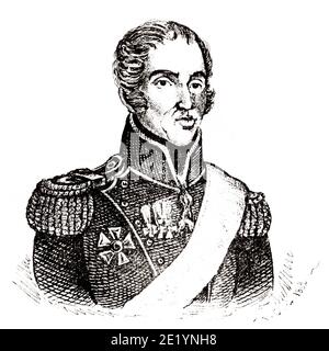 Porträt von Charles X (1757-1836). König von Frankreich von 1824 bis 1836. Haus Bourbon. Geschichte Frankreichs, aus dem Buch Atlas de la France 1842 Stockfoto