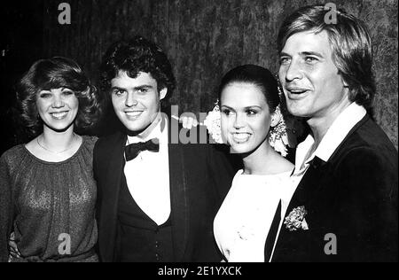 Donny Osmond und Ehefrau mit Marie Osmond und Dirk Benedict Credit: Ralph Dominguez/MediaPunch Stockfoto