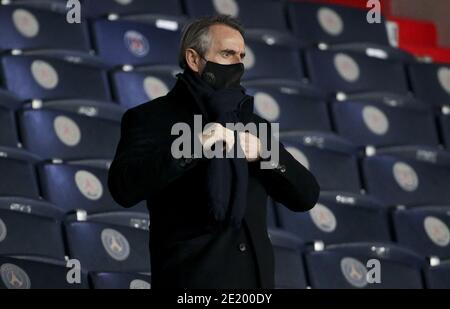 Direktor des PSG Jean-Claude Blanc während des französischen Ligue 1 Fußballspiels zwischen Paris Saint-Germain (PSG) und Stade Brestois 29 am 9. Januar 2021 im Stadion Parc des Princes in Paris, Frankreich - Foto Jean Catuffe / DPPI / LM Stockfoto