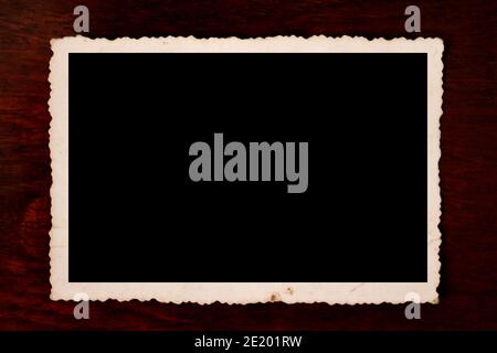 Vintage Fotorahmen mit scalloped Rand. Stockfoto