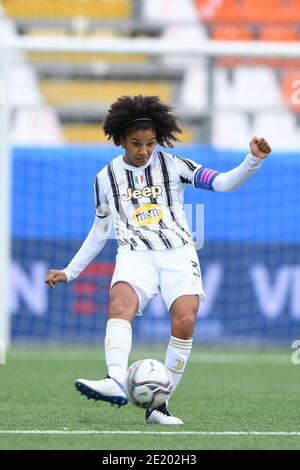 Sara Gama (Juventus Women) beim italienischen Supercup-Spiel "erie A Women" zwischen Juventus Women 2-0 Fiorentina Women im Aldo Gastaldi Stadion am 10. Januar 2021 in Chiavari, Italien. Quelle: Maurizio Borsari/AFLO/Alamy Live News Stockfoto