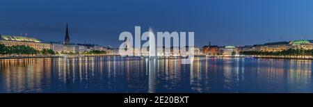 Panorama der Hamburger Hafenstadt Deutschland, Europa. Stockfoto