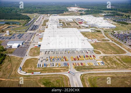 Alabama Vance Mercedes Benz deutsche SUV-Produktionsanlage, Luftaufnahme von oben, Stockfoto