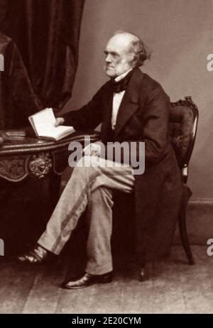 Sir Charles Lyell, 1. Baronet, FRS (1797-1875) war ein britischer Anwalt und der führende Geologe seiner Zeit. (Foto c1860) Stockfoto